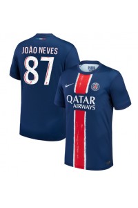 Fotbalové Dres Paris Saint-Germain Joao Neves #87 Domácí Oblečení 2024-25 Krátký Rukáv